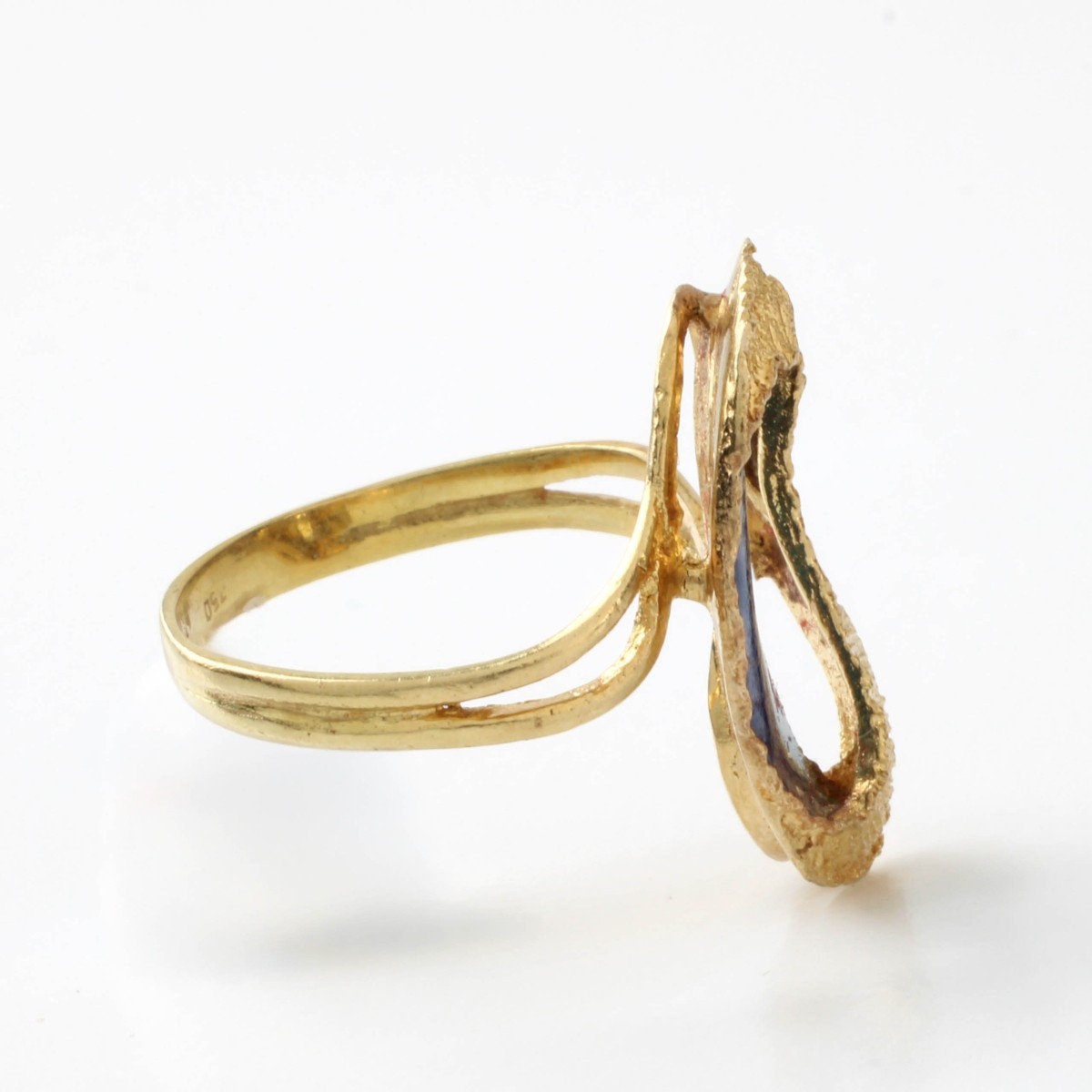 18K and Enamel Ring