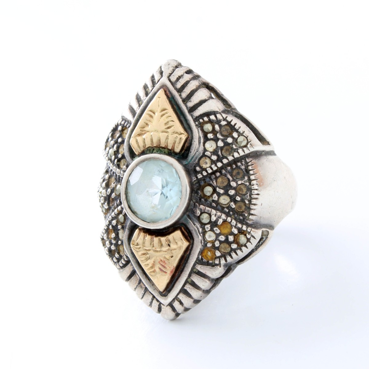 Sterling and 18K&14K Necklace and Ring