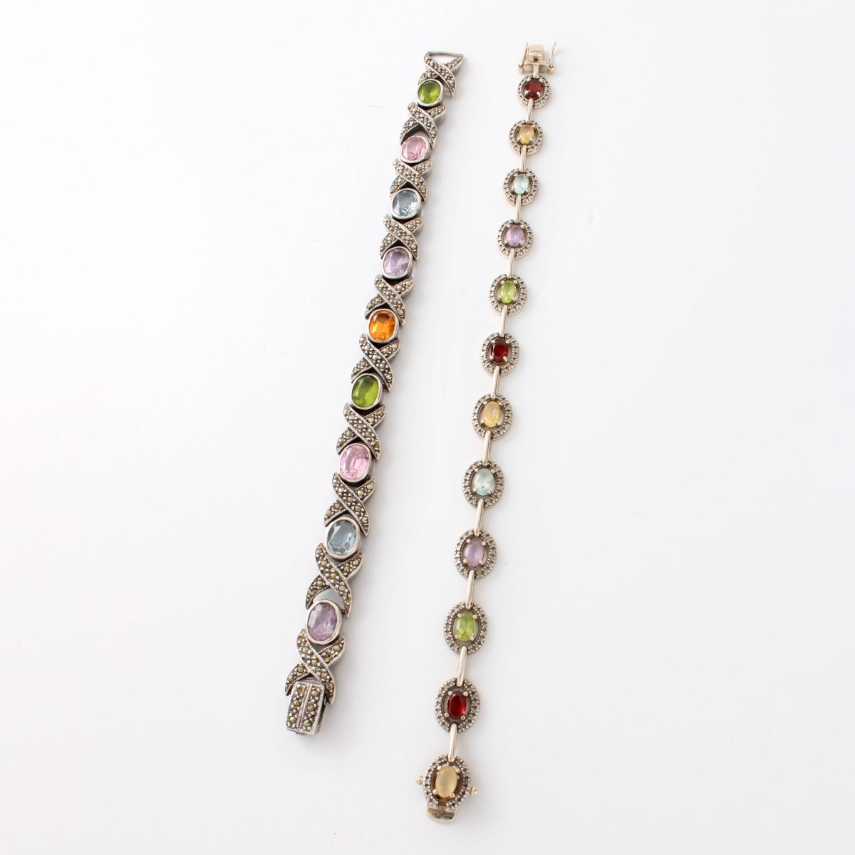 Sterling and Gemstone Bracelets