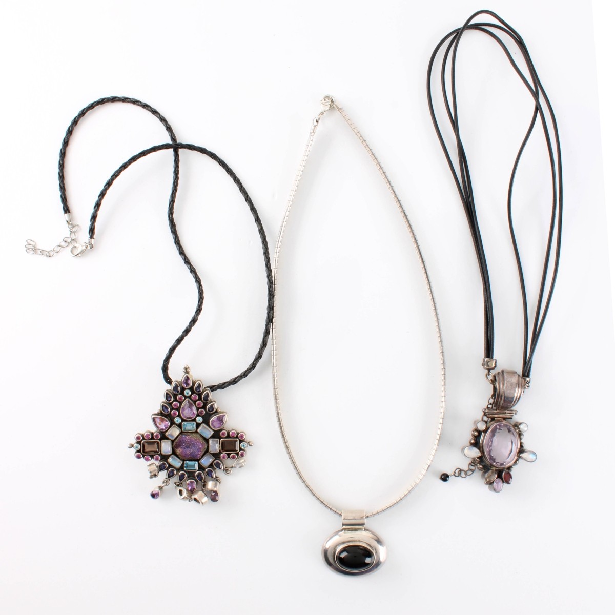 Sterling and Gemstone Necklaces