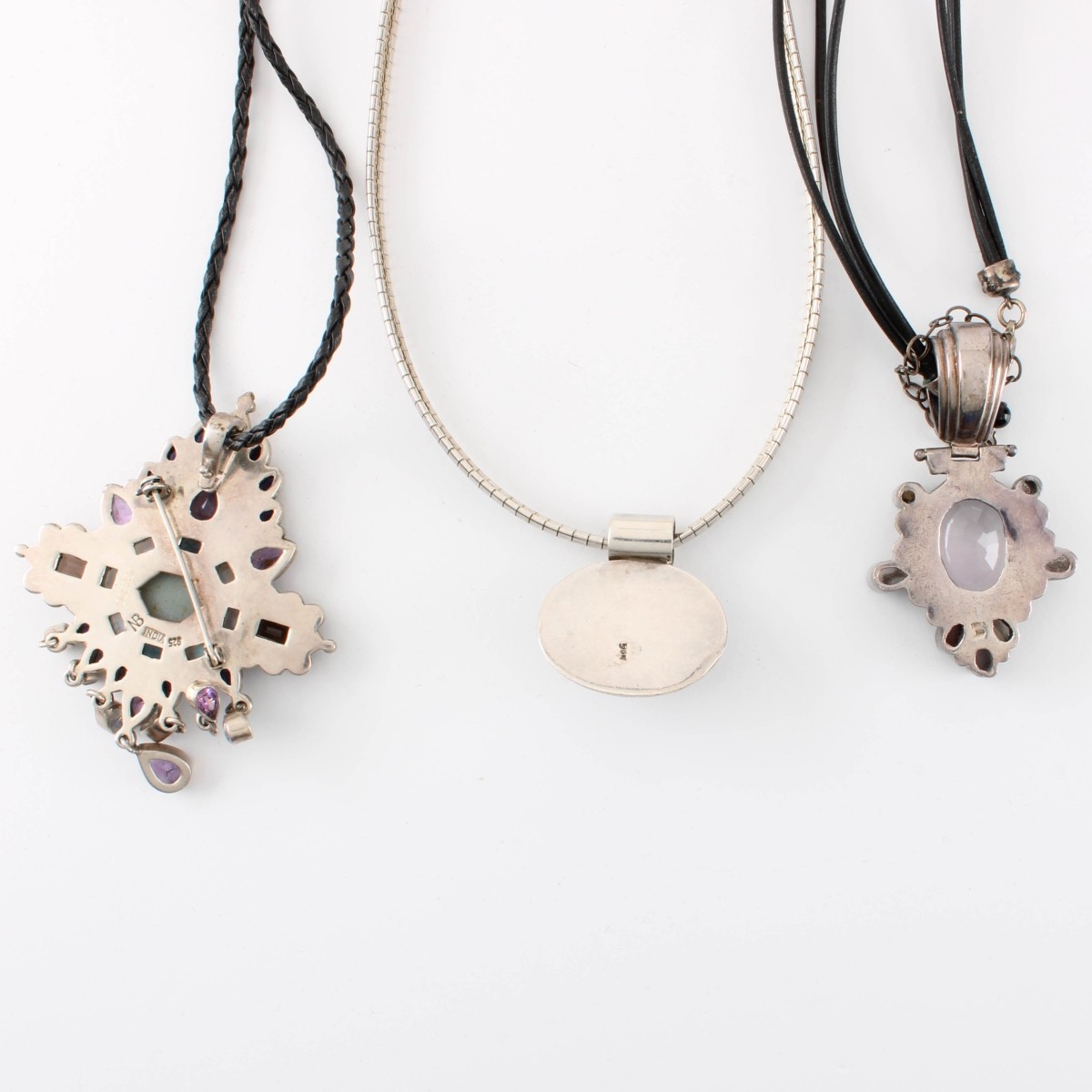 Sterling and Gemstone Necklaces