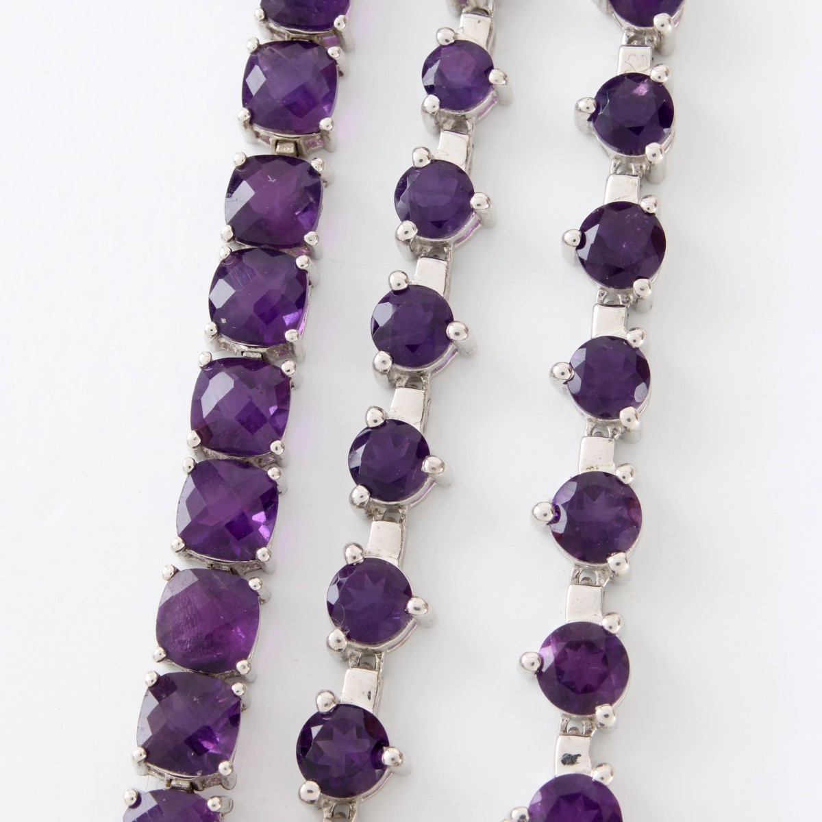 Sterling Amethyst Necklace & Bracelet