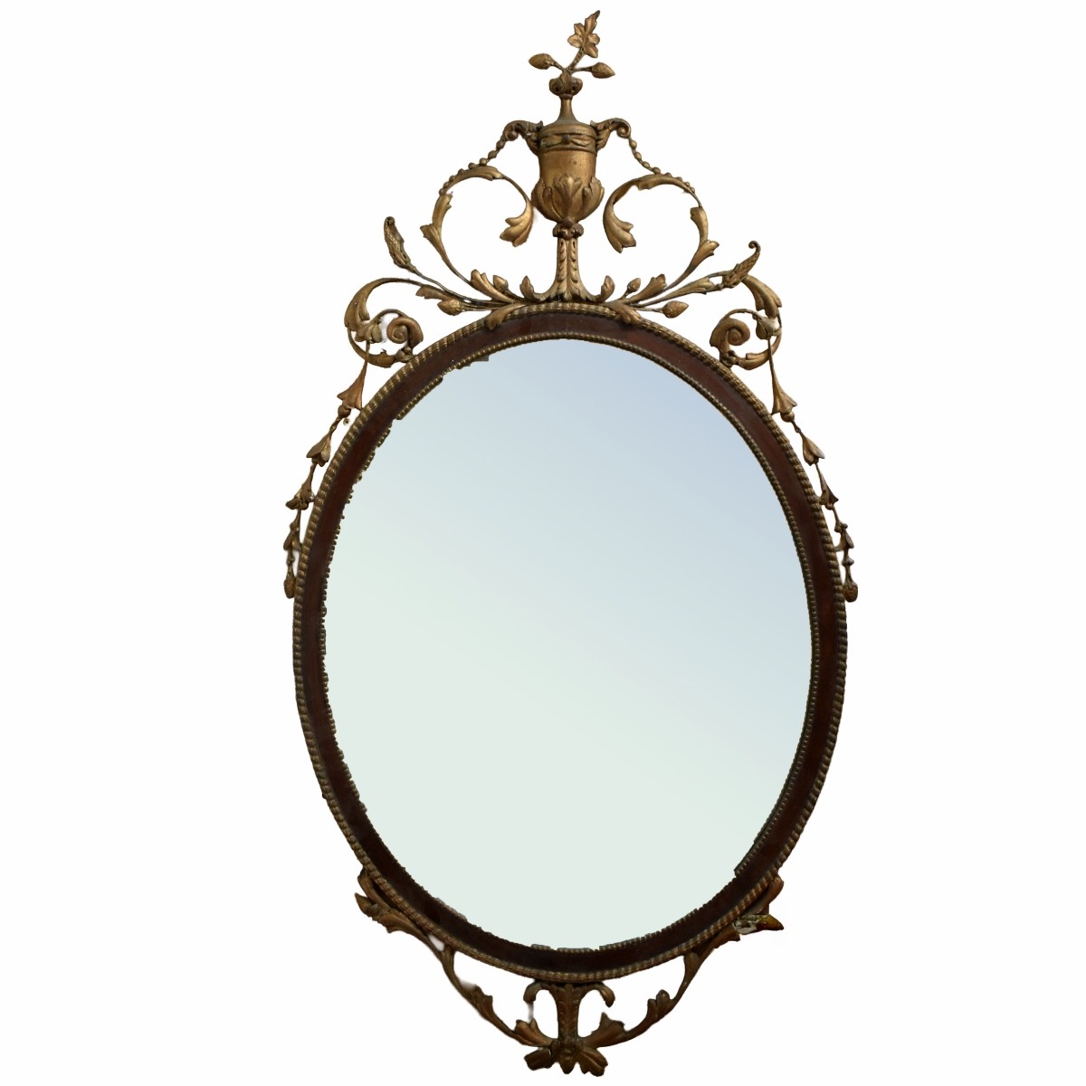 Late 19th C. French Oval Mirror