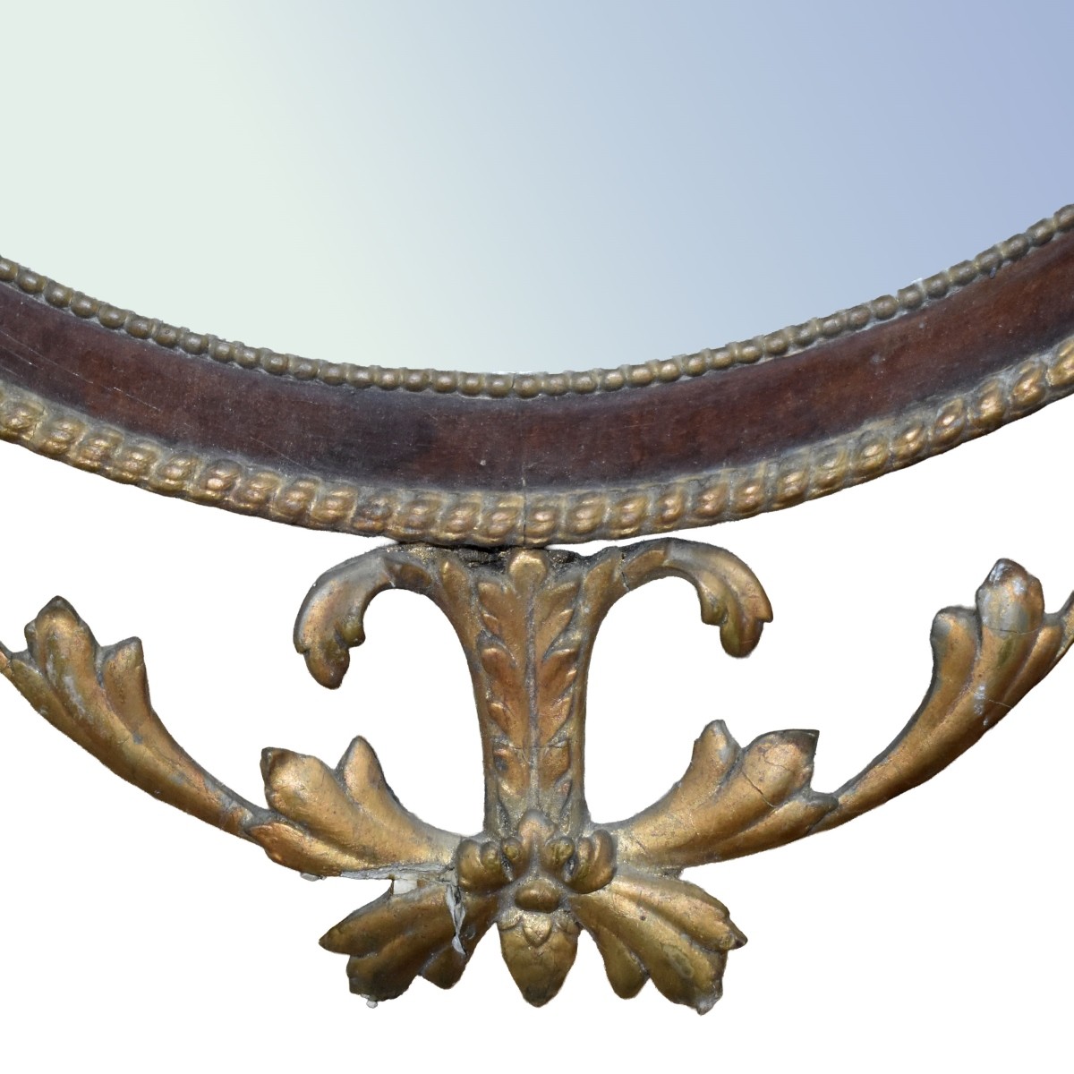 Late 19th C. French Oval Mirror