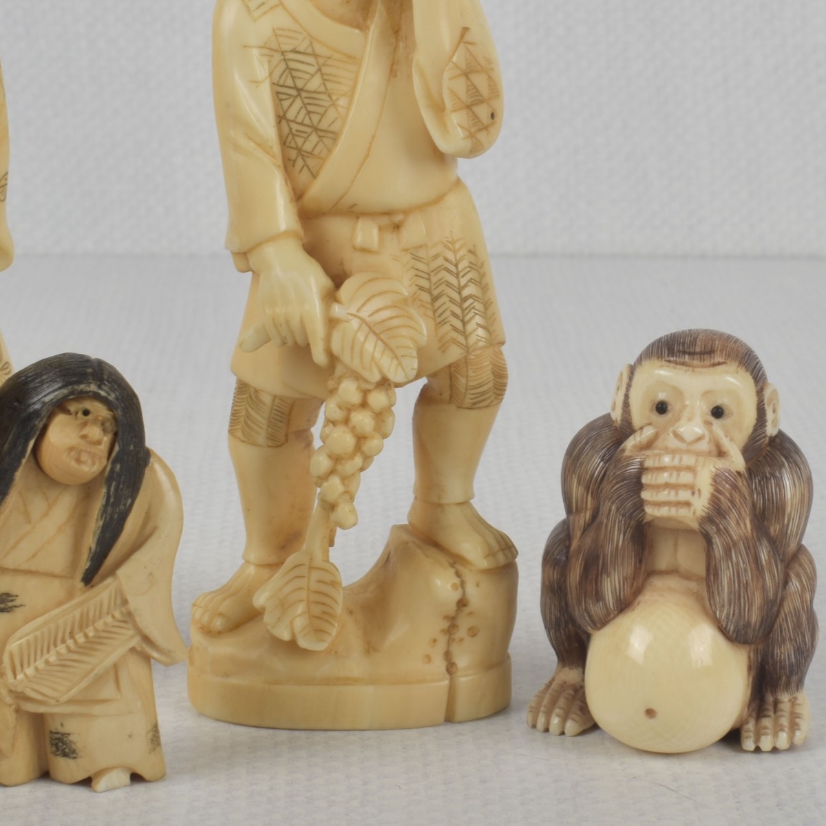 Antique Carved Japanese Figures