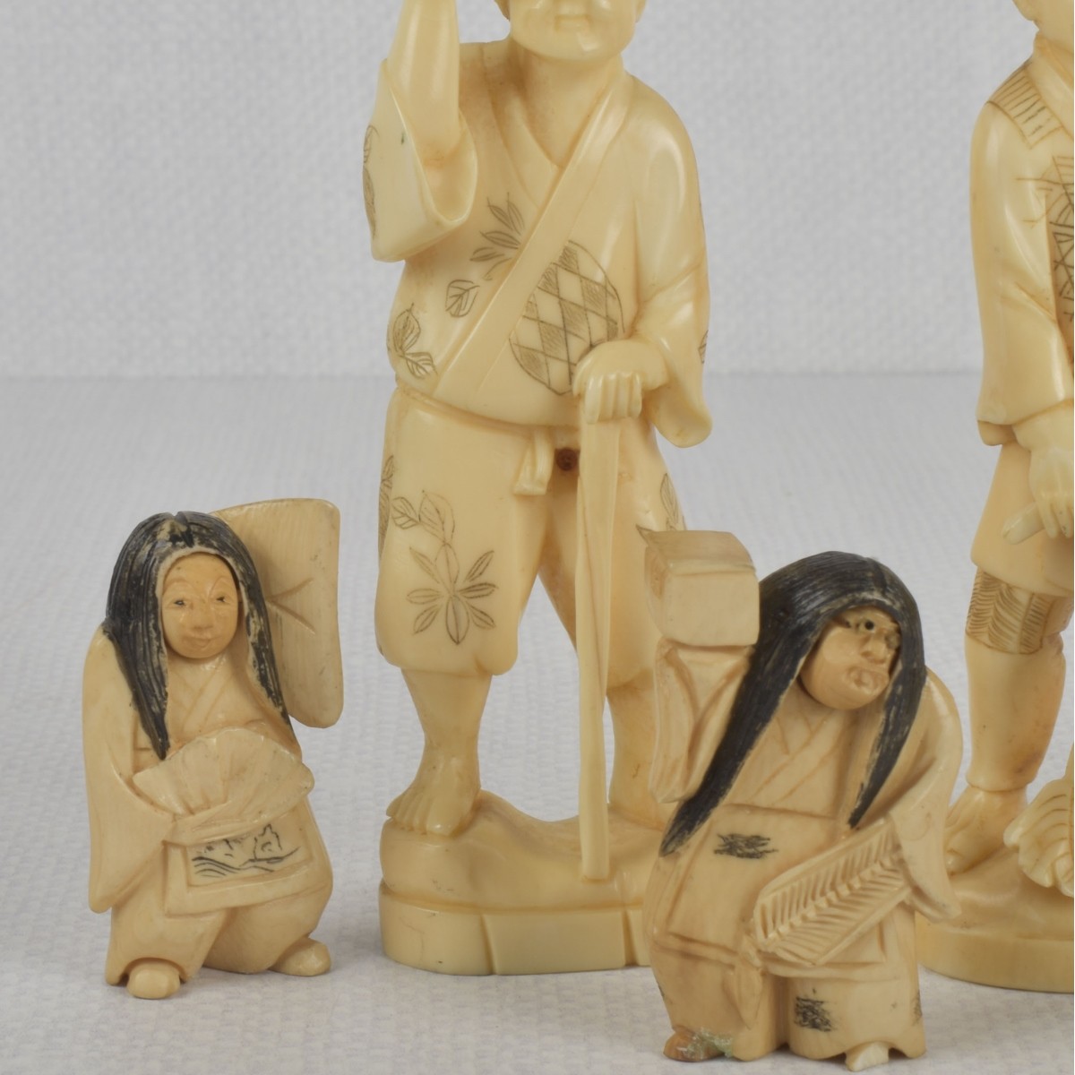 Antique Carved Japanese Figures