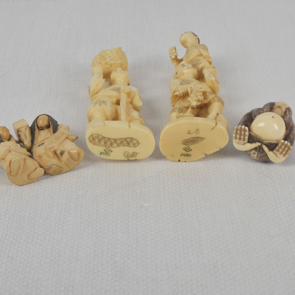 Antique Carved Japanese Figures