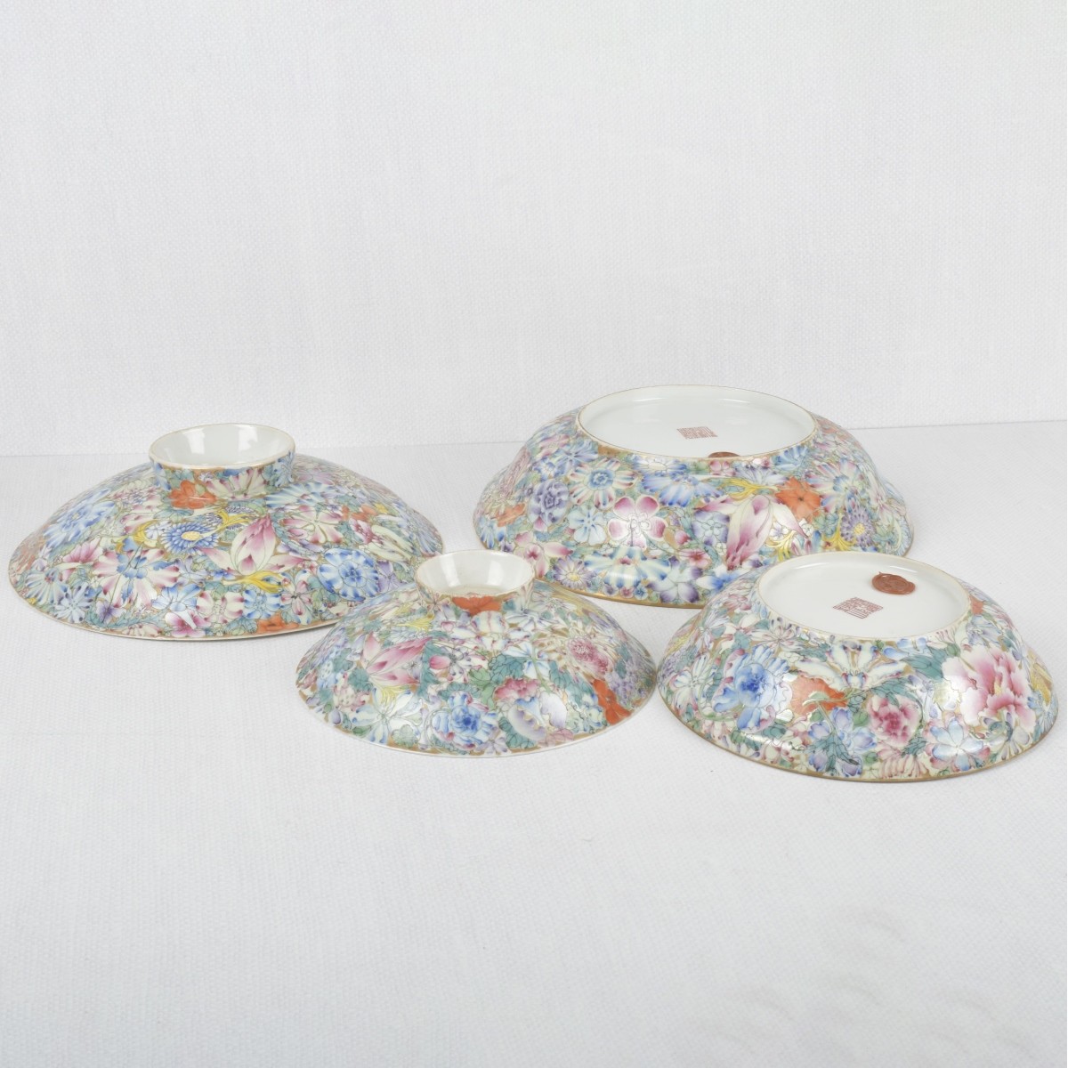 Vintage Chinese Mille Fleur Bowls