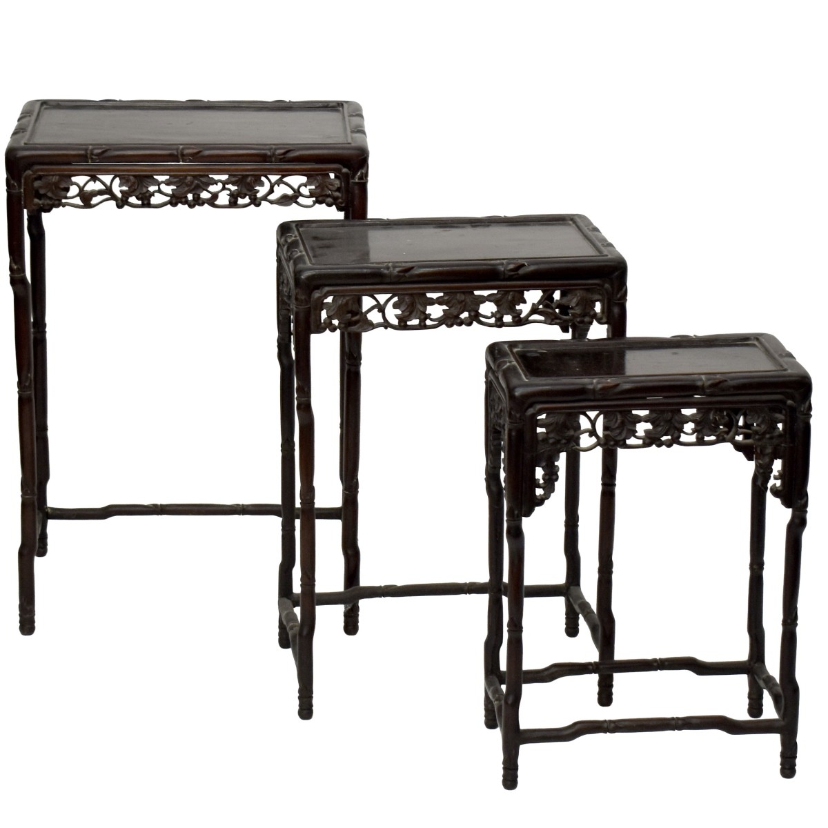 Chinese Carved Nesting Tables