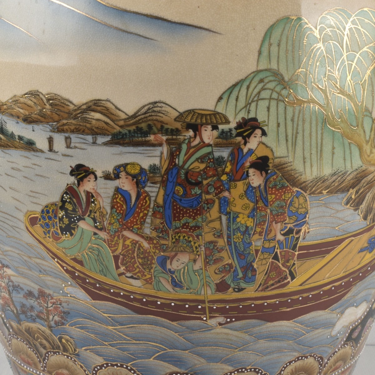 Late 20th C. Japanese Satsuma Style Vase