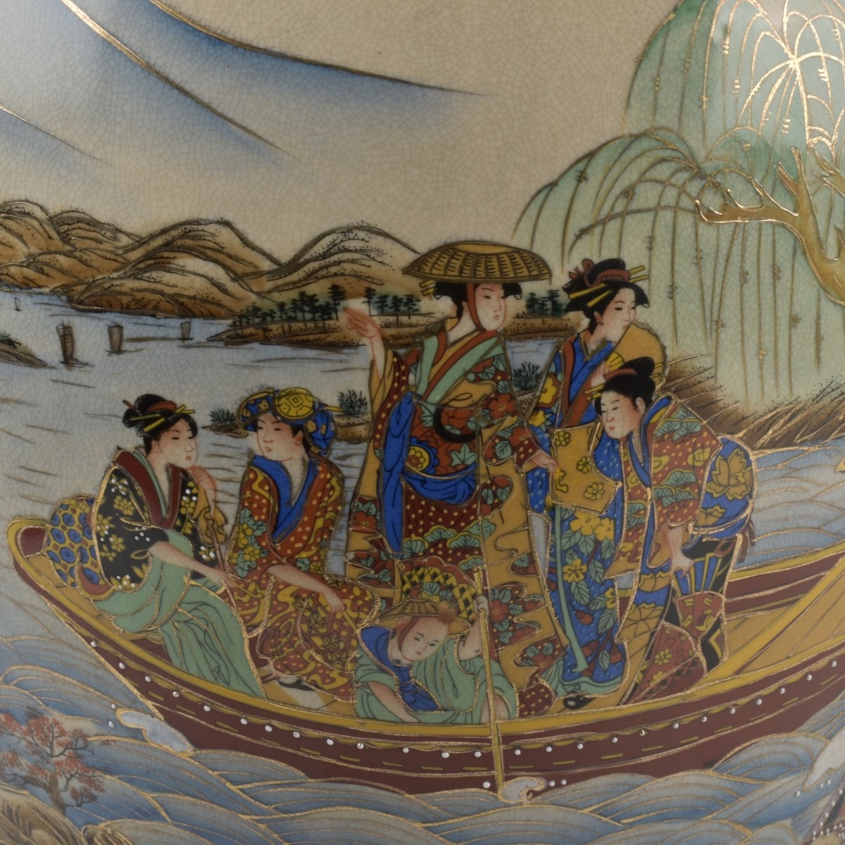 Late 20th C. Japanese Satsuma Style Vase