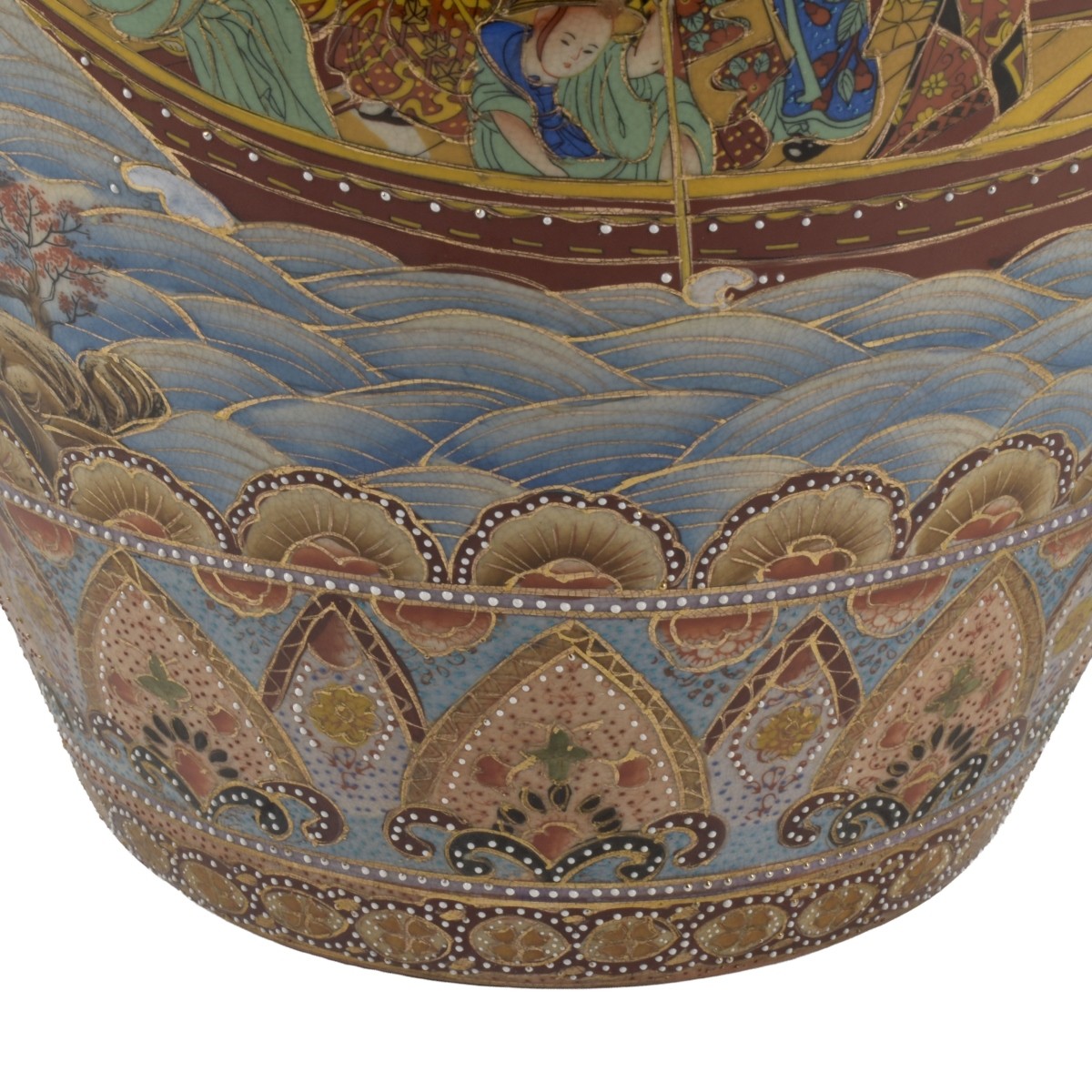Late 20th C. Japanese Satsuma Style Vase