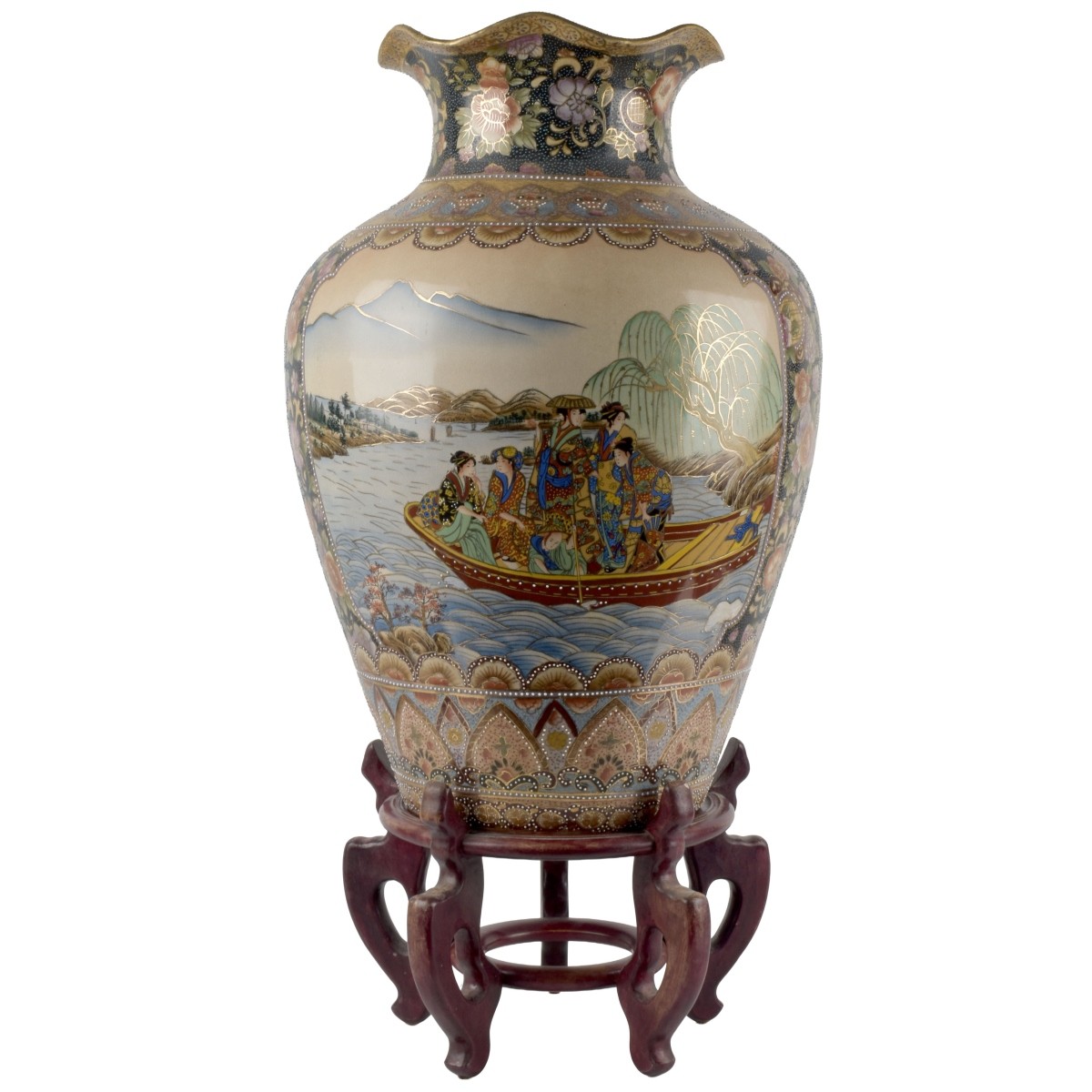 Late 20th C. Japanese Satsuma Style Vase