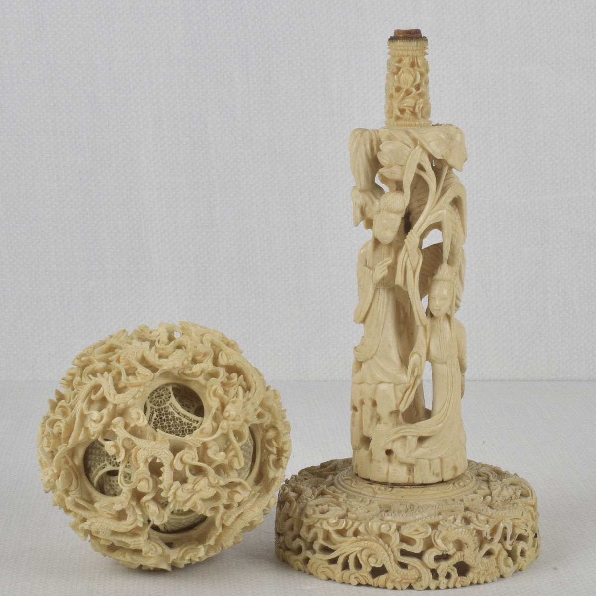 Antique Chinese Carved Puzzle Ball