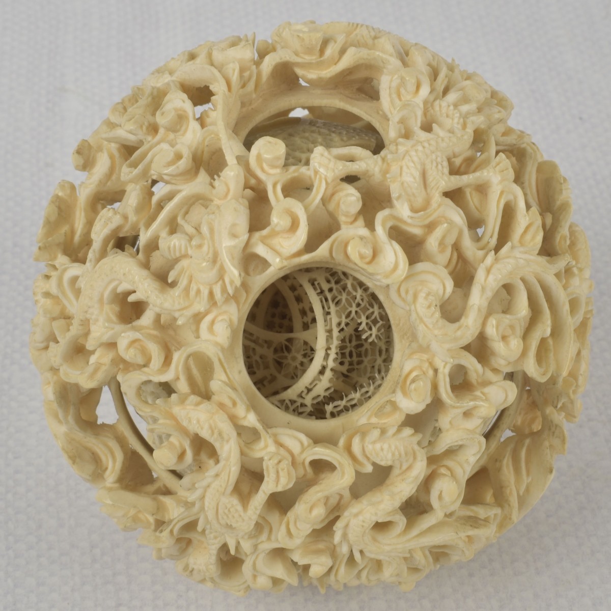 Antique Chinese Carved Puzzle Ball