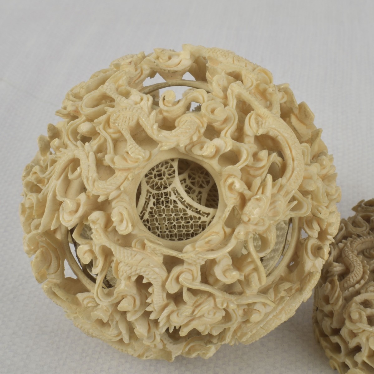 Antique Chinese Carved Puzzle Ball
