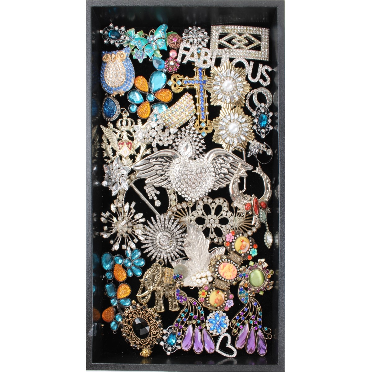 Tray Lot of Costume Jewelry & Parts