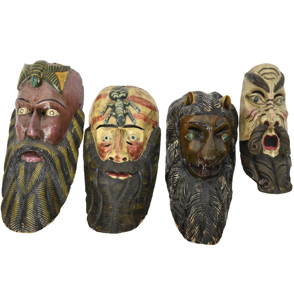 Hand Carved and Painted Guatemalan Masks