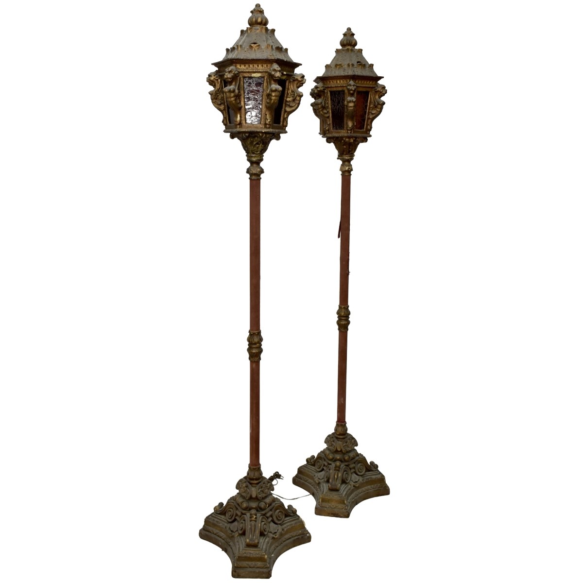 Venetian Baroque Style Standing Lanterns