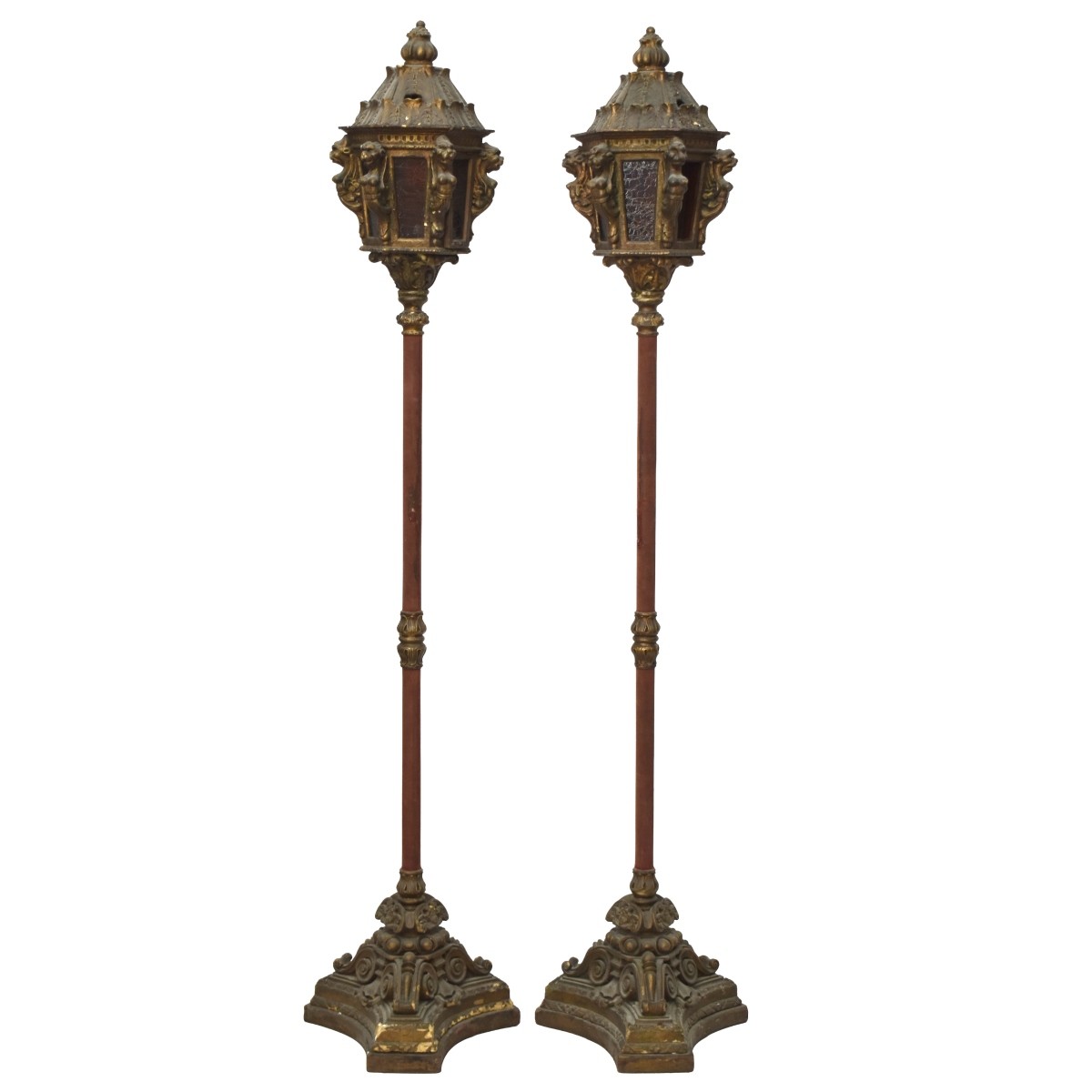 Venetian Baroque Style Standing Lanterns