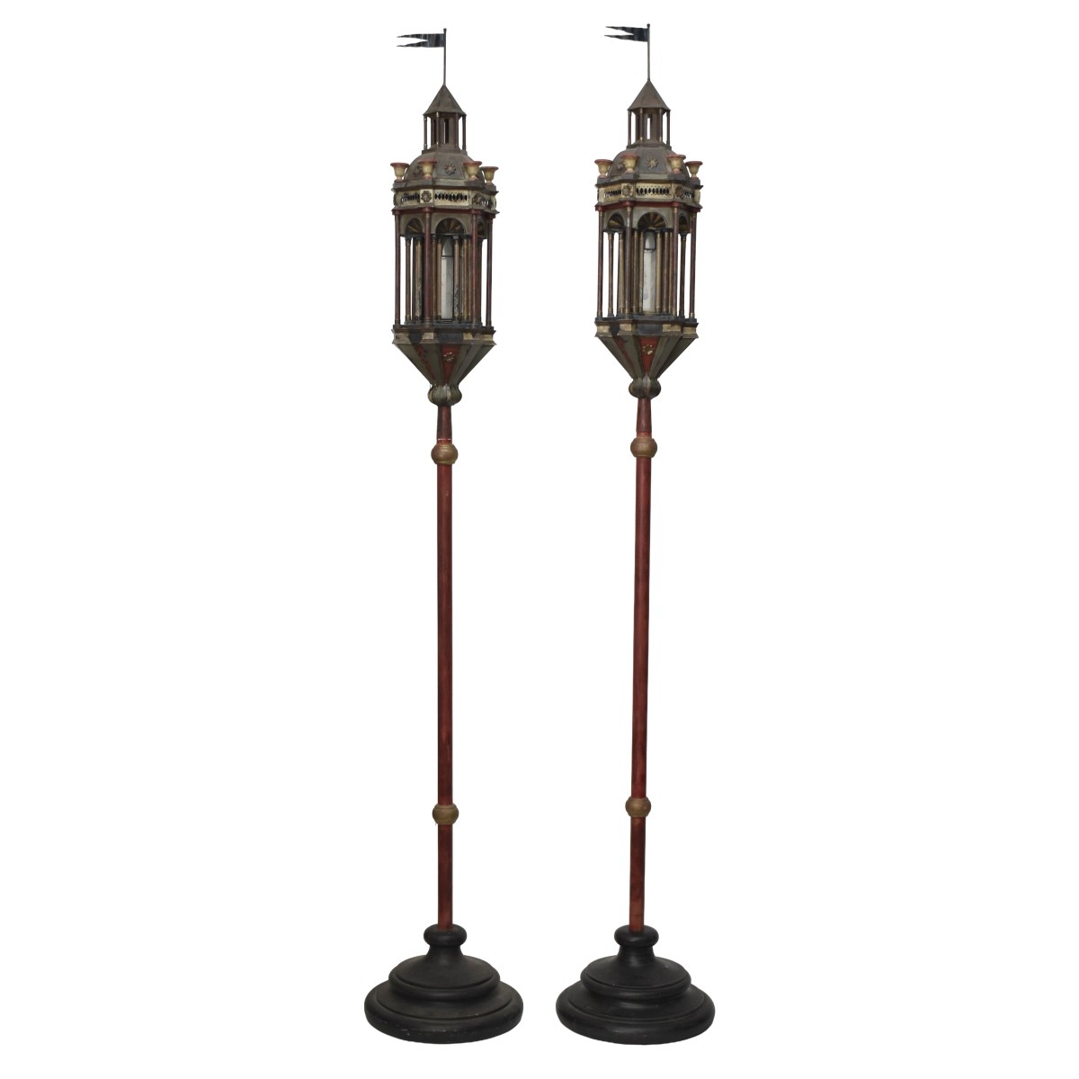 Venetian Baroque Style Standing Lanterns