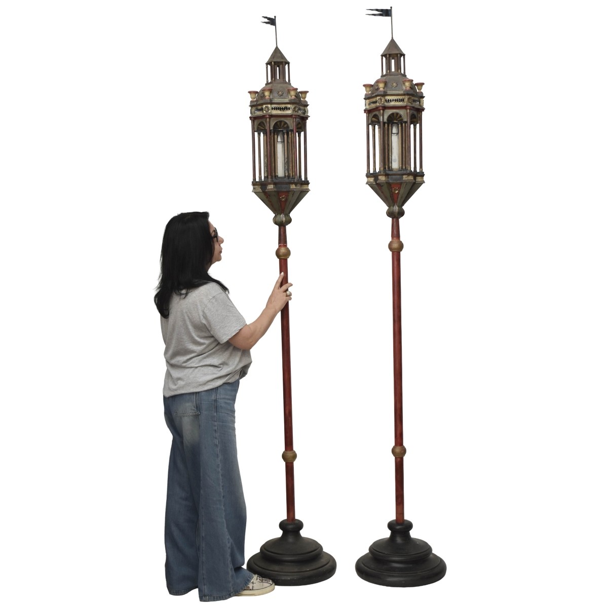 Venetian Baroque Style Standing Lanterns