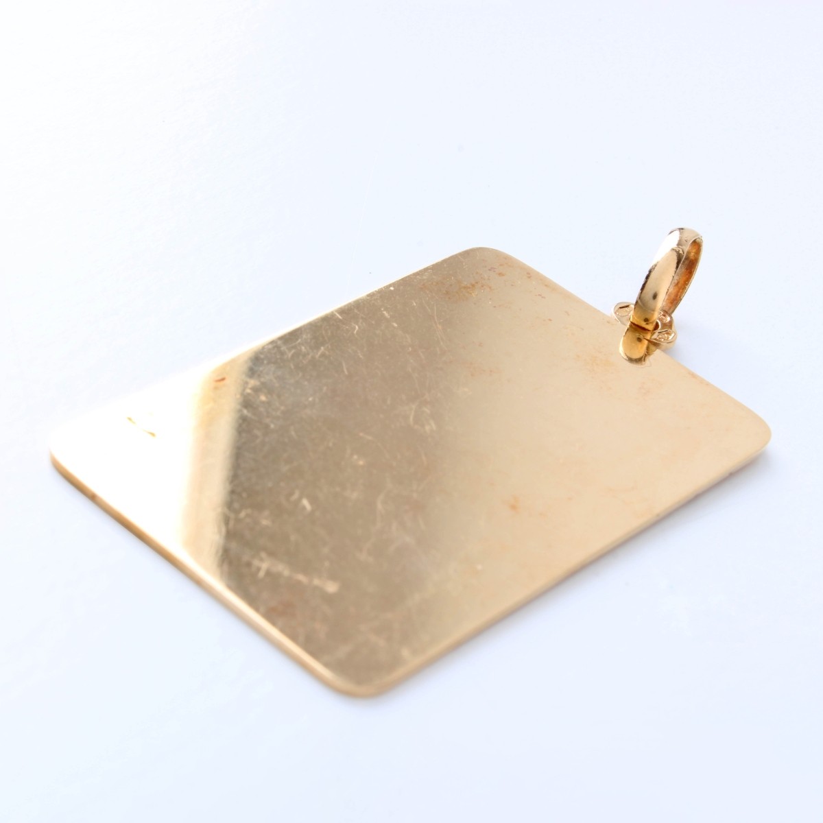14K Dog Tag Pendant
