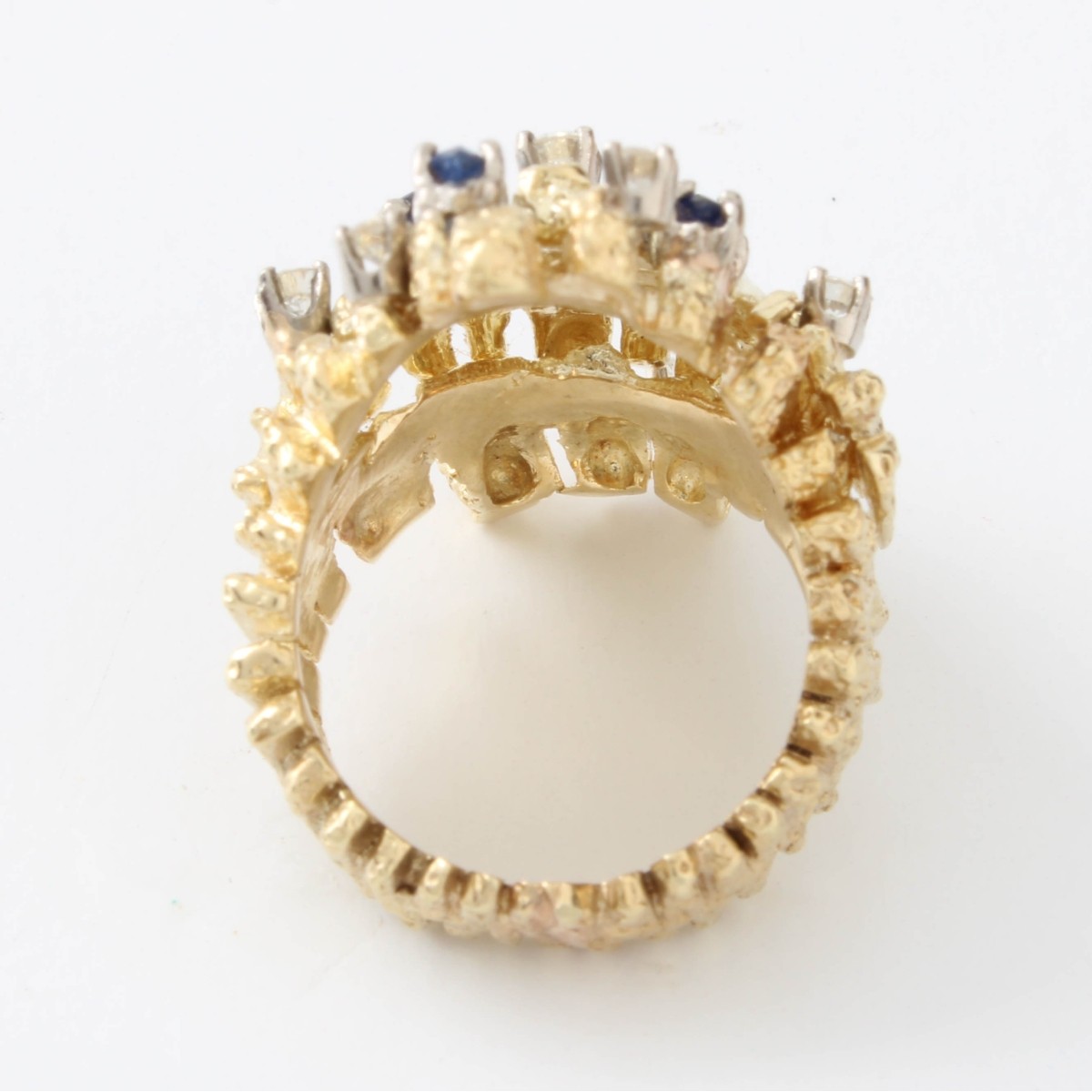 Sapphire, Diamond and 18K Ring