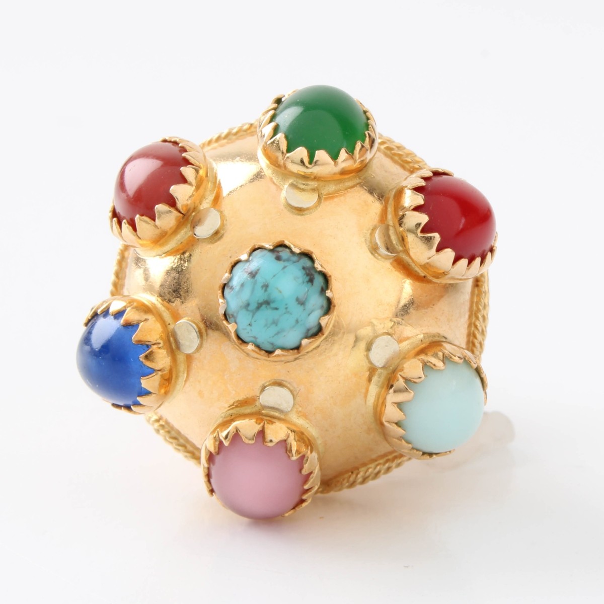 Hardstone and 18K Charm