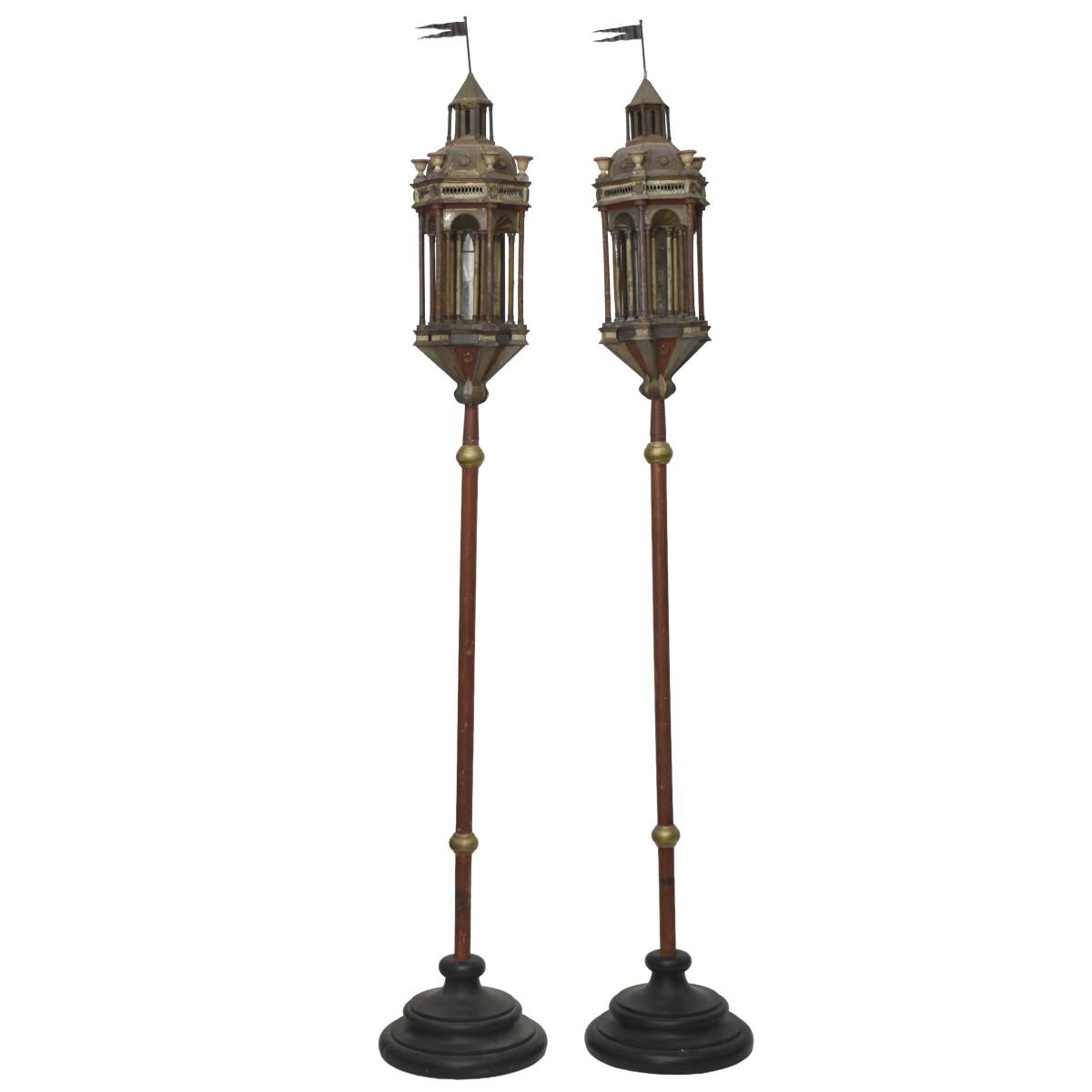 Venetian Baroque Style Standing Lanterns