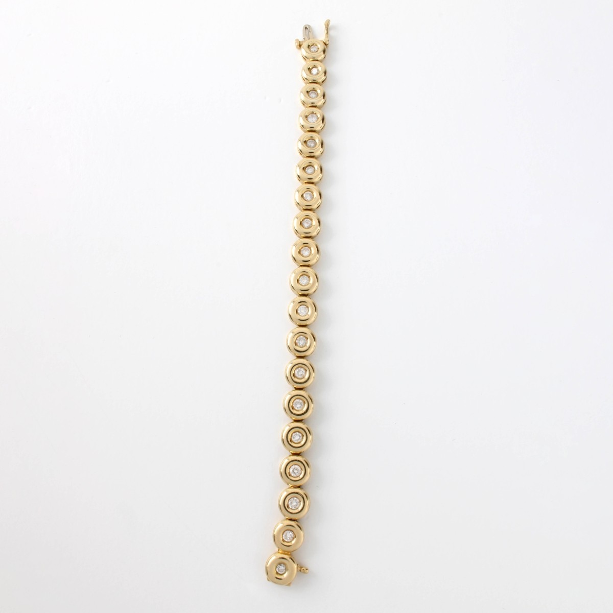 Diamond and 14K Link Bracelet