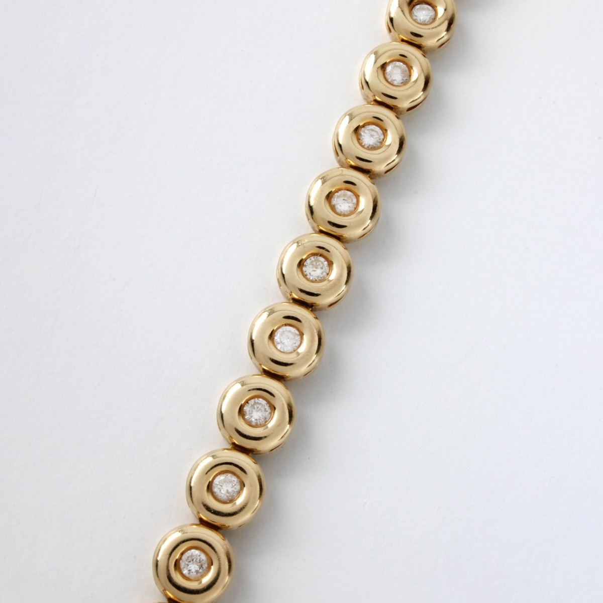 Diamond and 14K Link Bracelet