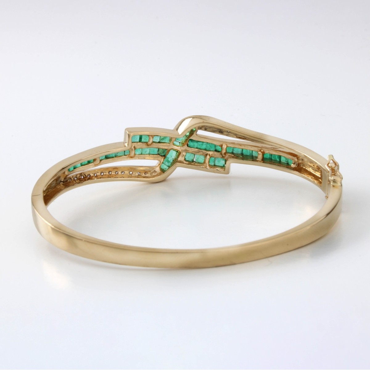 Emerald, Diamond and 14K Bracelet