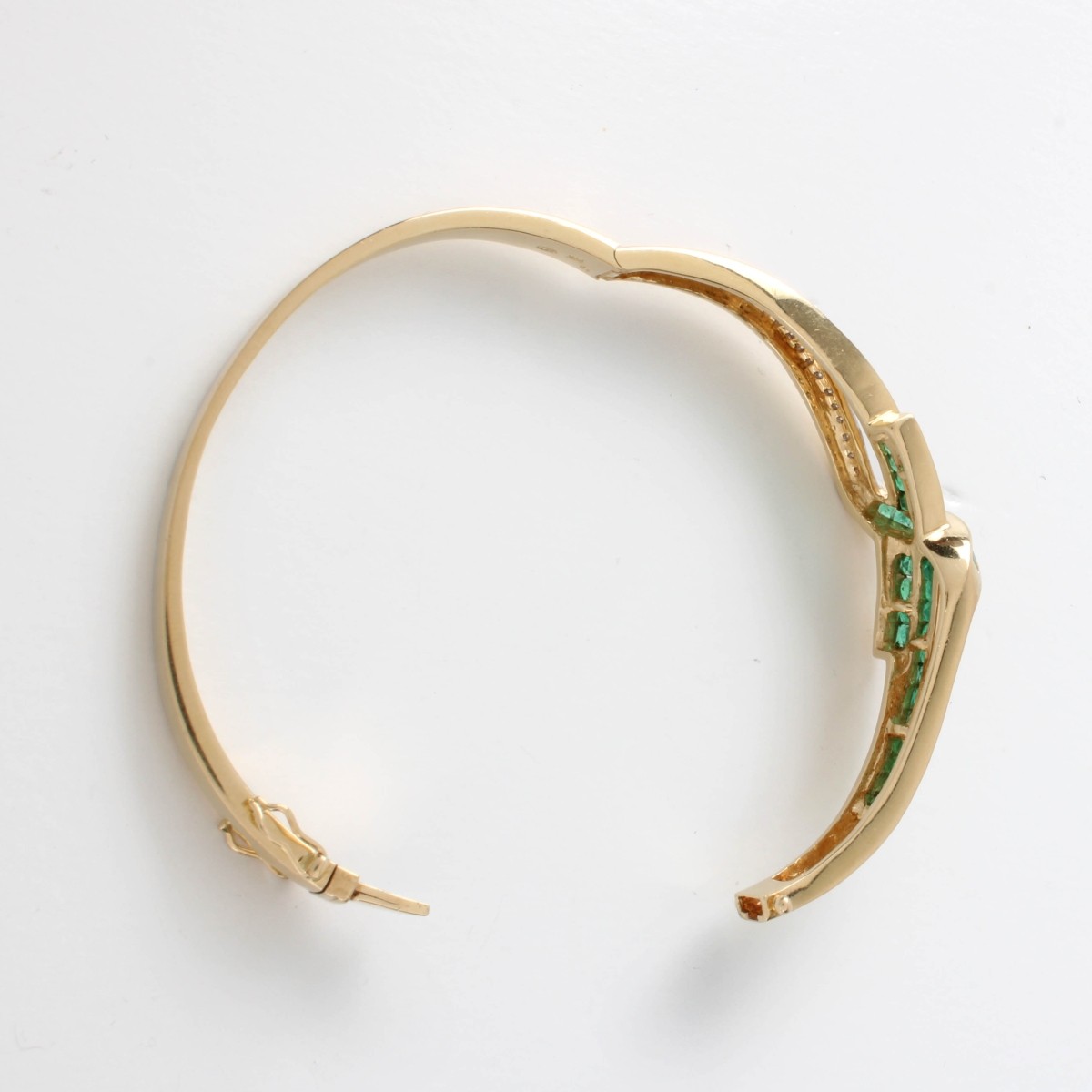 Emerald, Diamond and 14K Bracelet