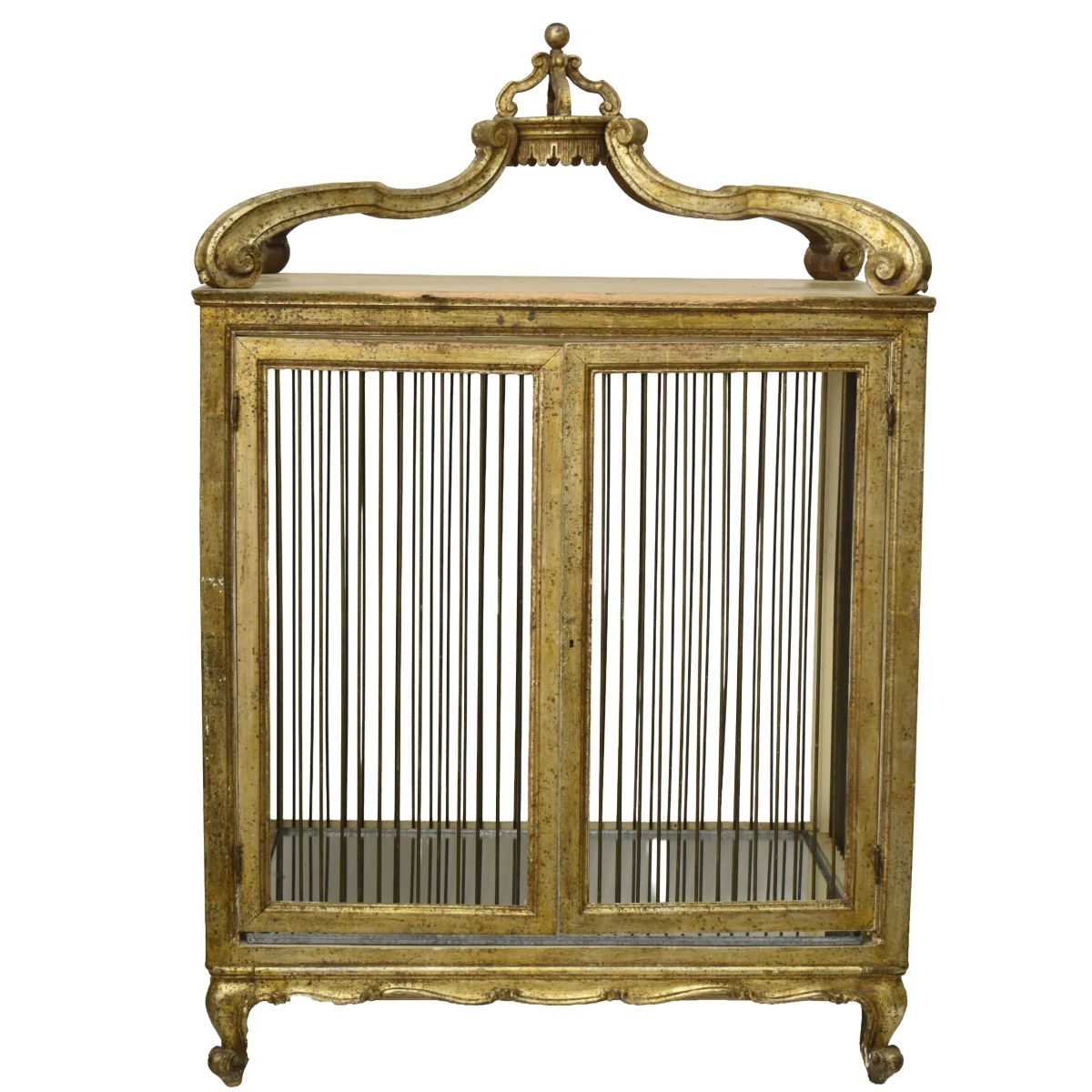 Vintage Italian Gilt Wood Bird Cage