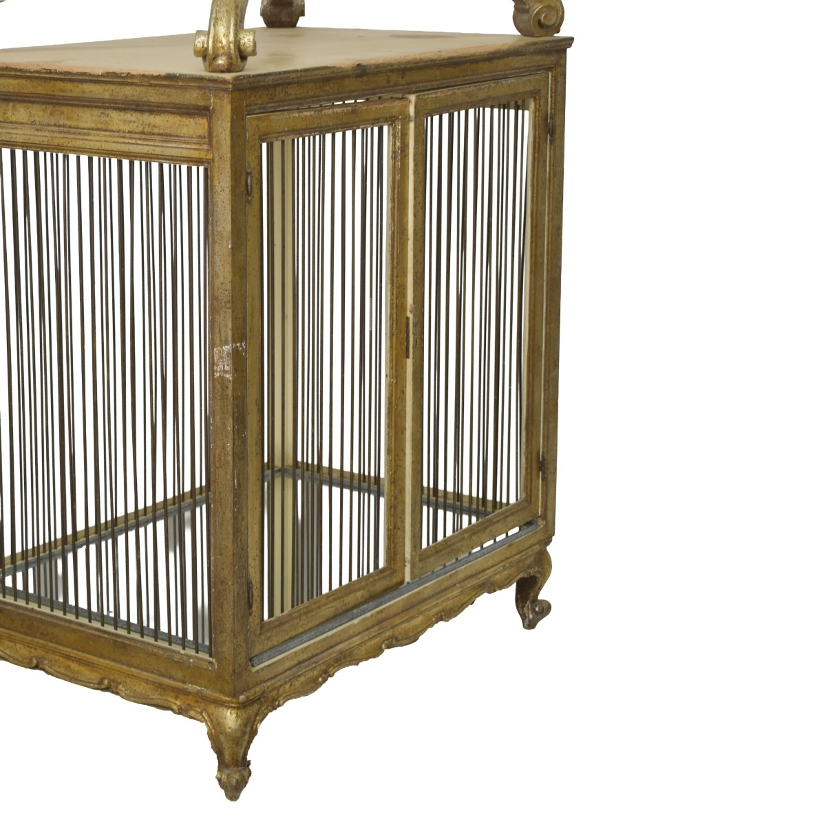Vintage Italian Gilt Wood Bird Cage