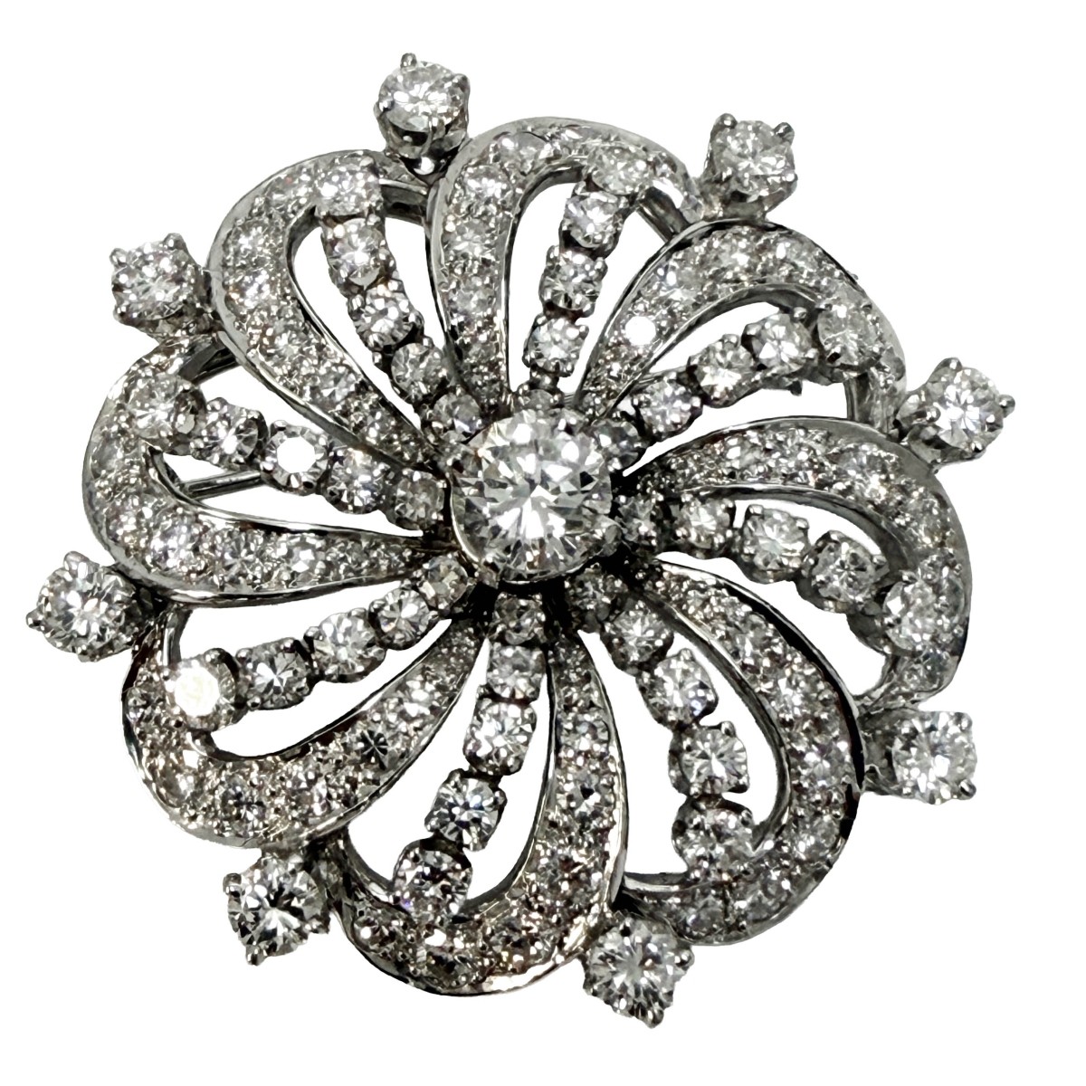 Diamond Circular Brooch