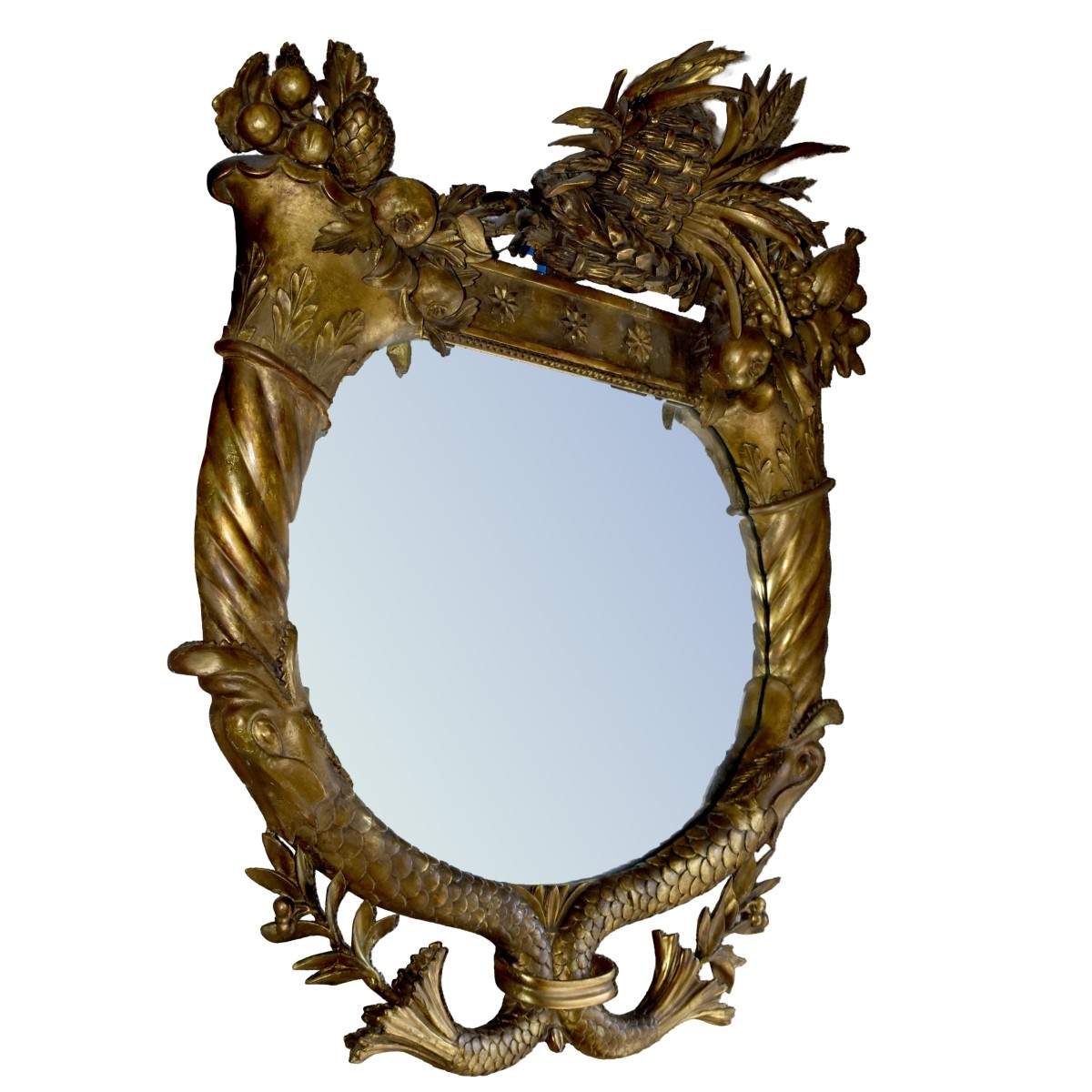 19th C. French Oval Mirror