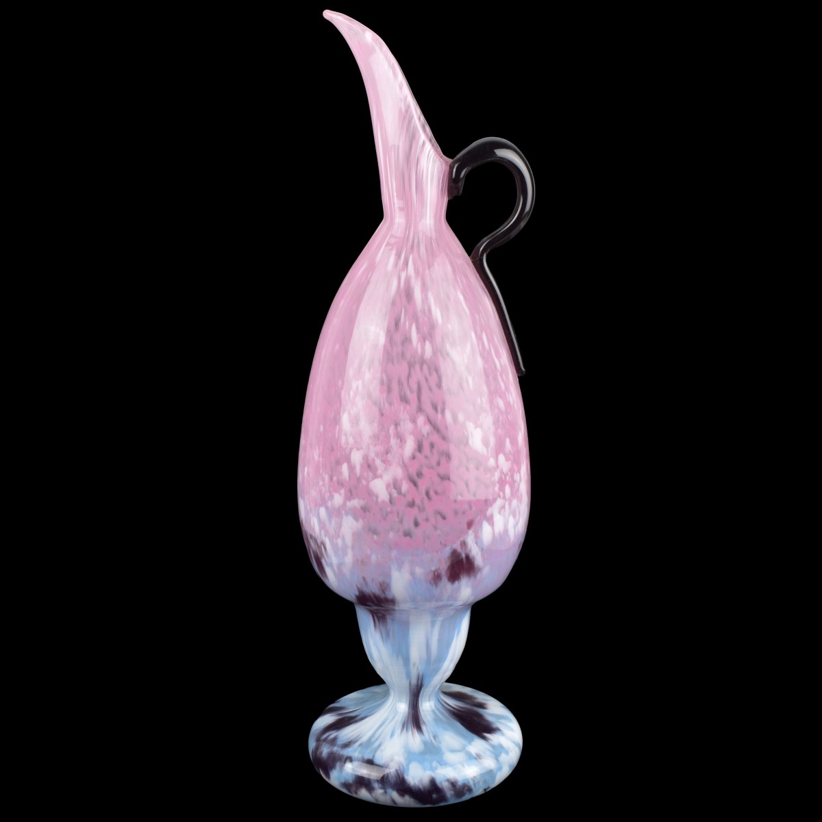 Schneider Art Deco Glass Ewer