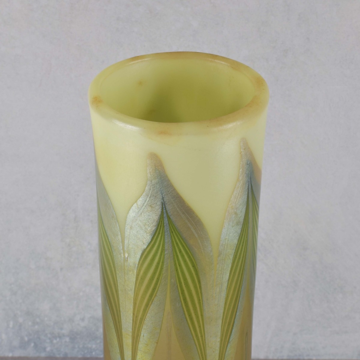 L. C. Tiffany Pulled Feather Glass Vase