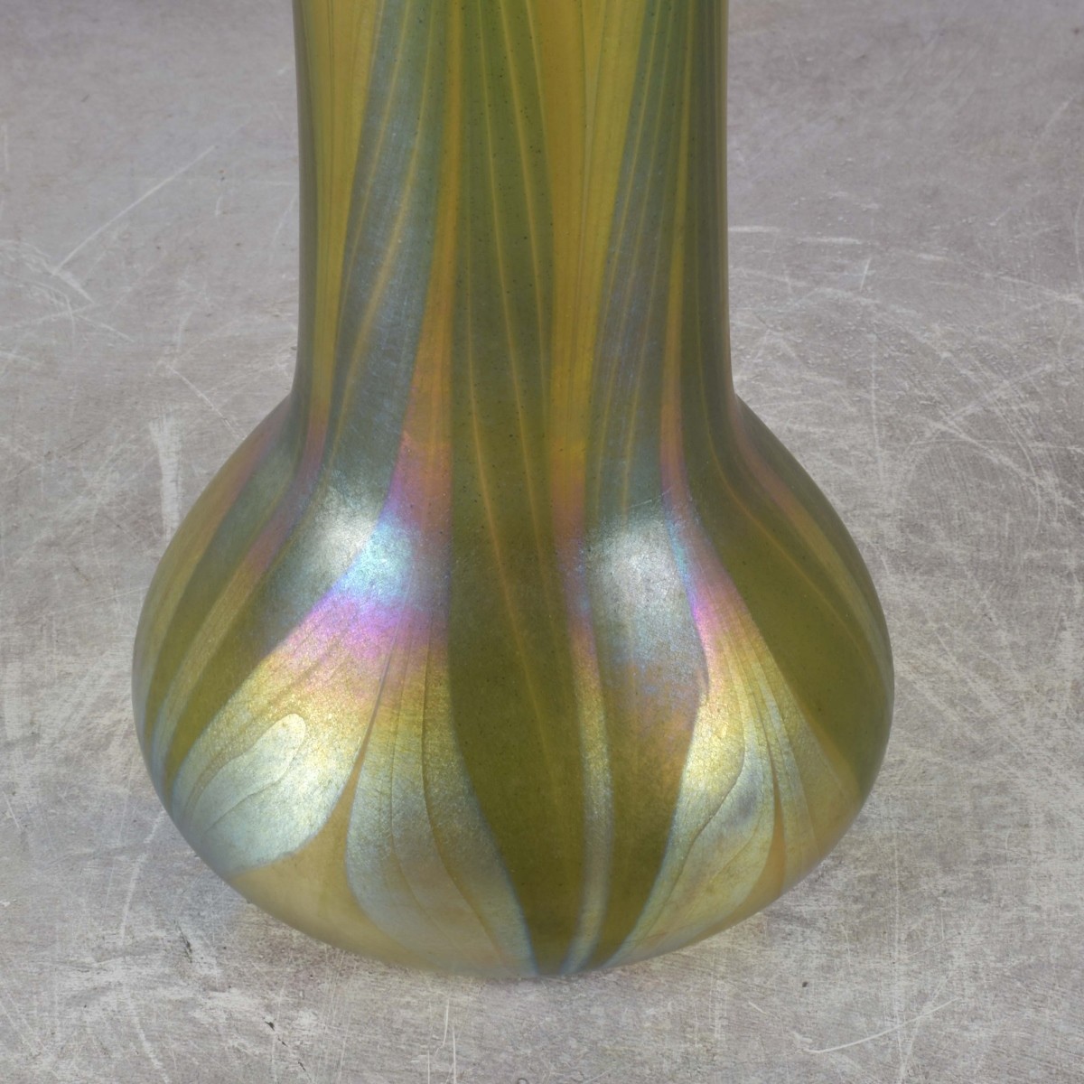 L. C. Tiffany Pulled Feather Glass Vase