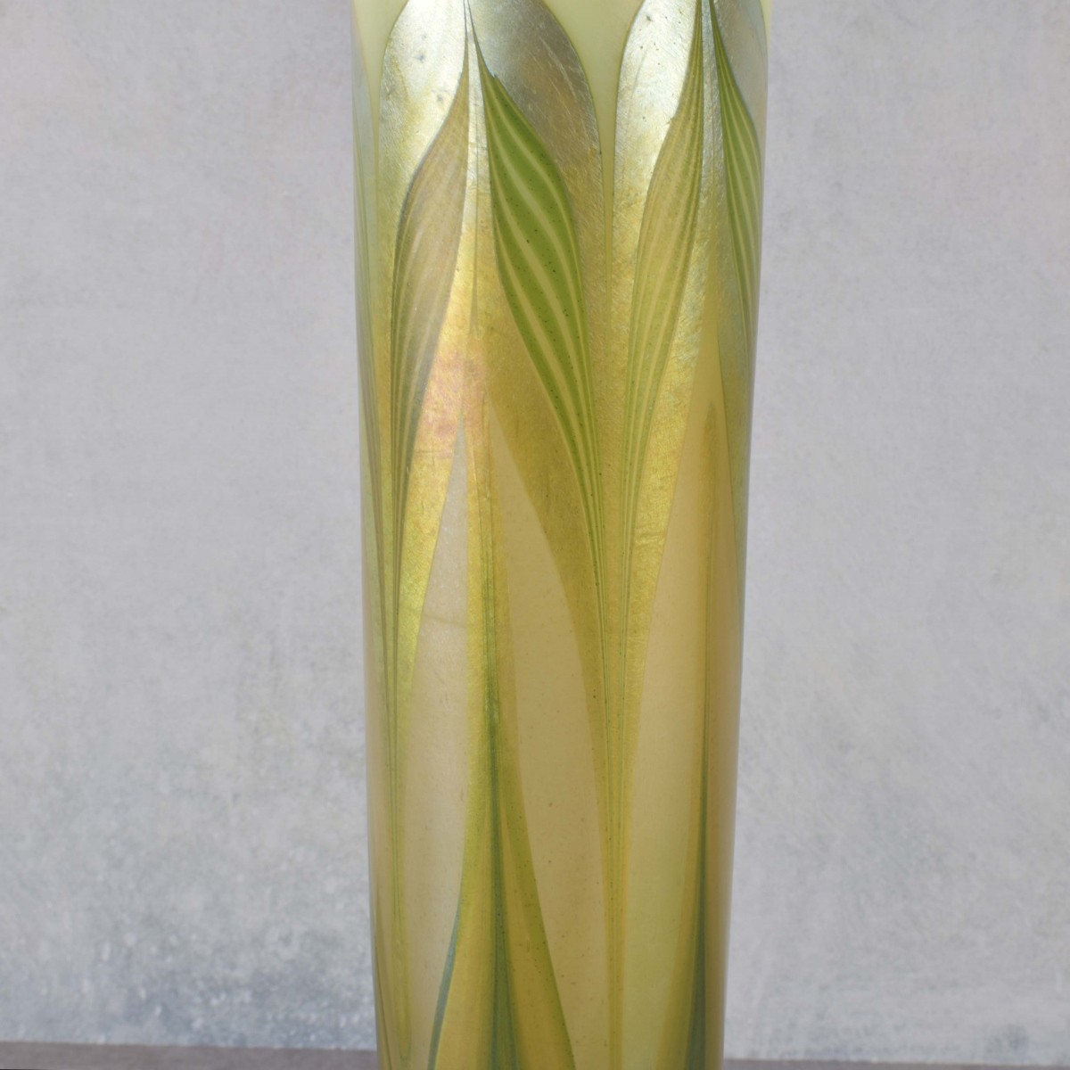 L. C. Tiffany Pulled Feather Glass Vase