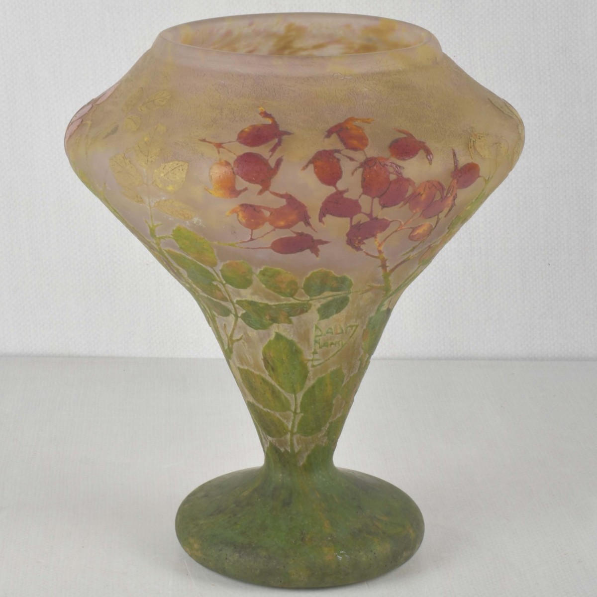Daum Nancy French Cameo Glass Vase
