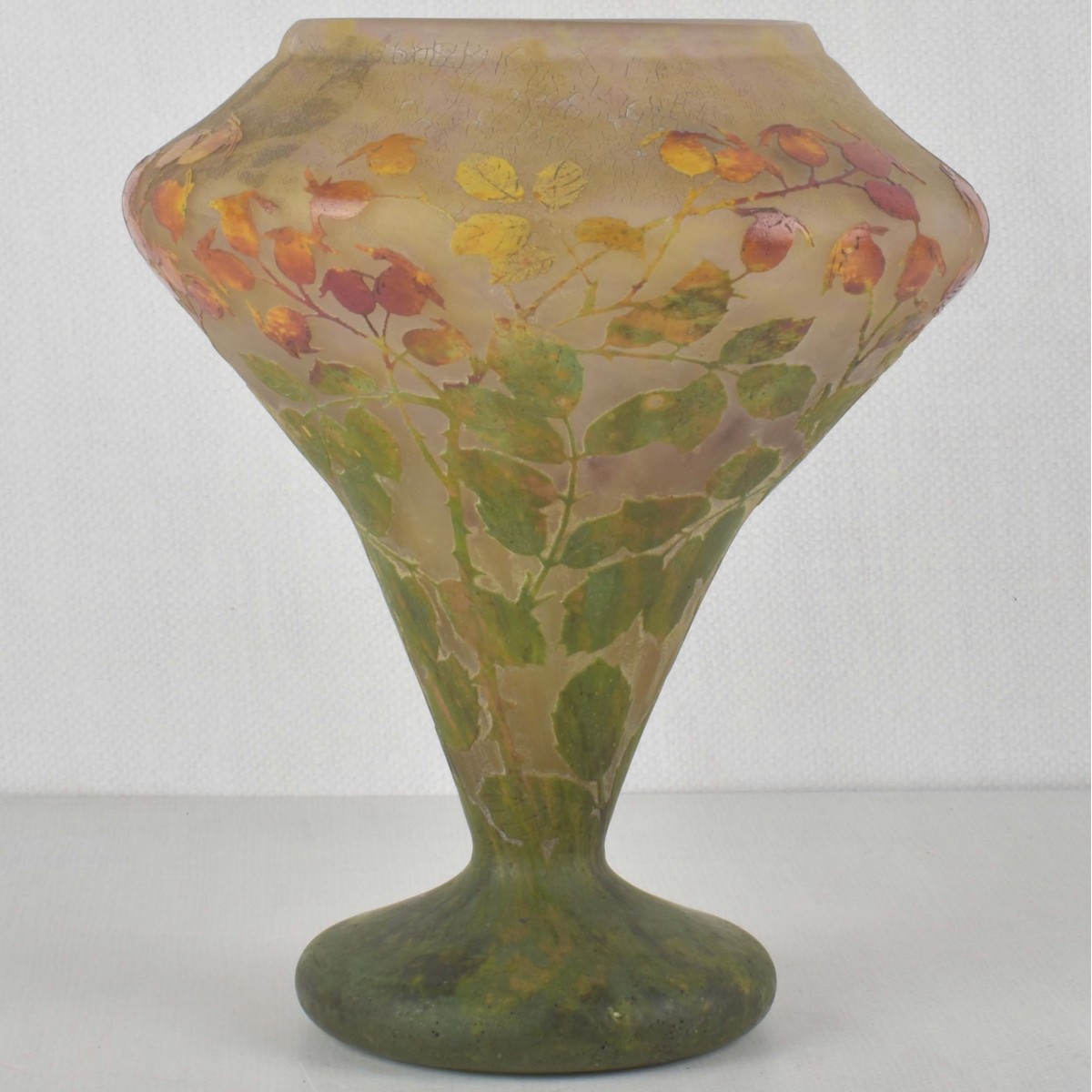 Daum Nancy French Cameo Glass Vase