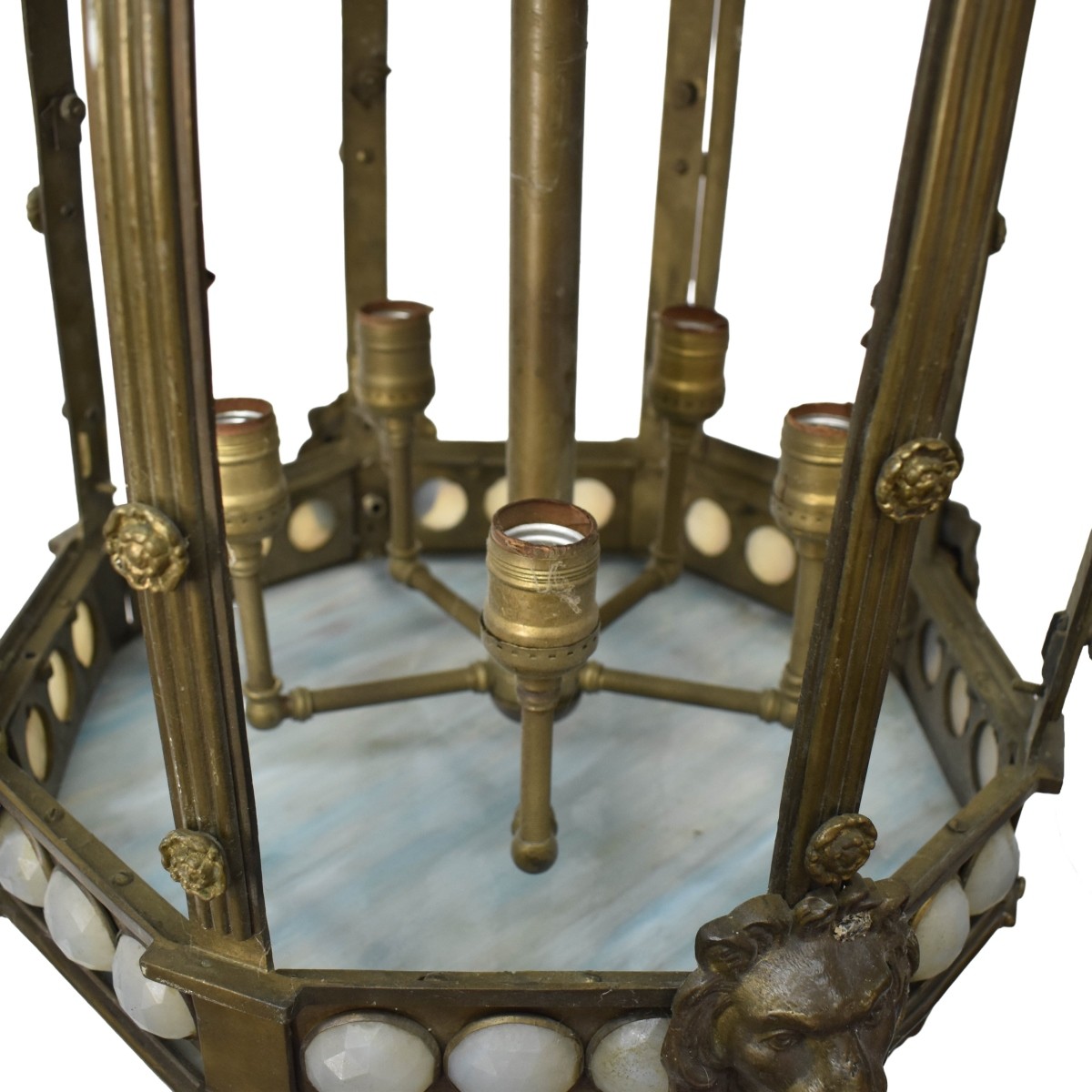 19th C. Italian Bronze and Glass Lantern