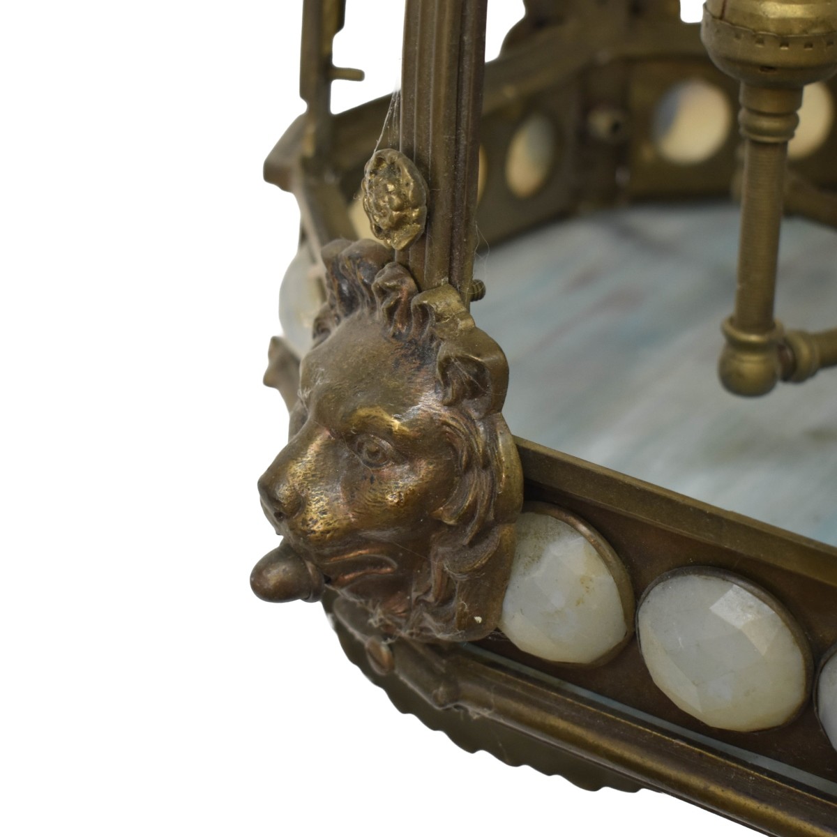 19th C. Italian Bronze and Glass Lantern