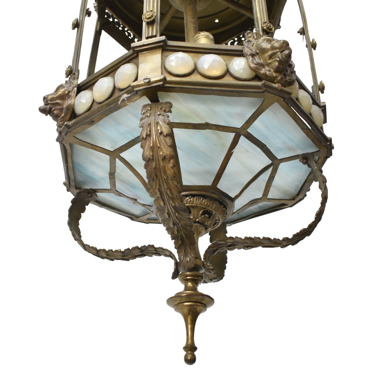 19th C. Italian Bronze and Glass Lantern