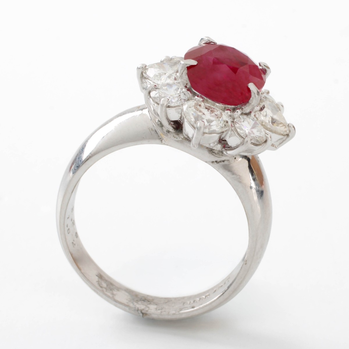 AGL Burma No Heat Ruby & Diamond Ring