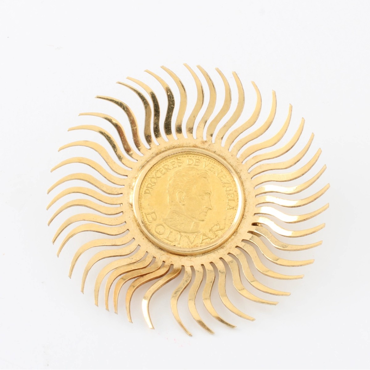 Gold Coin and 14K Pin