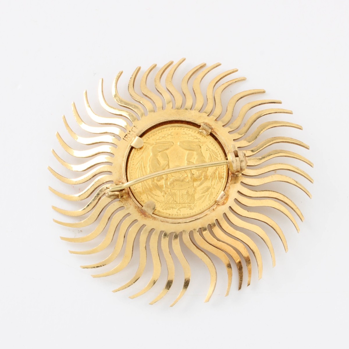 Gold Coin and 14K Pin